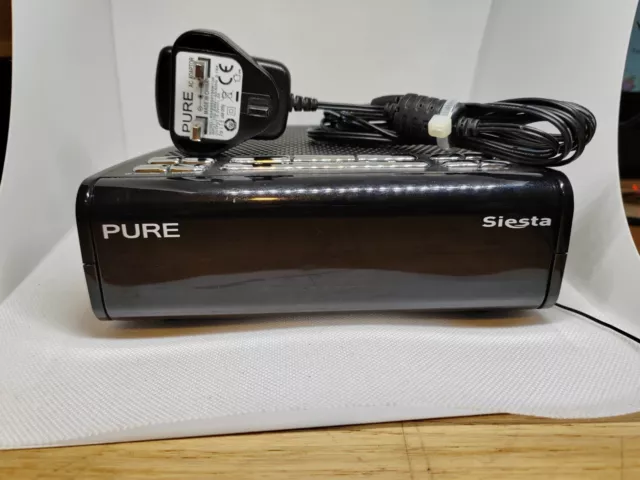 Pure Siesta DAB /FM Digital Alarm Clock Radio with power Lead. GWO