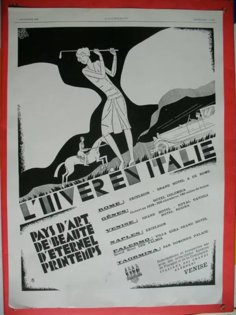 Winter Press Release In Italy Tourism Golf Illustration Somanico 1929