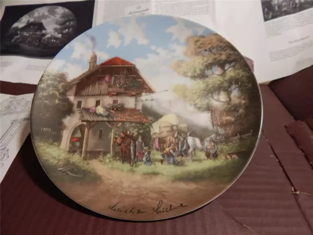 Seltmann Vor Der Schmiede the Blacksmith collector plate with certificate box