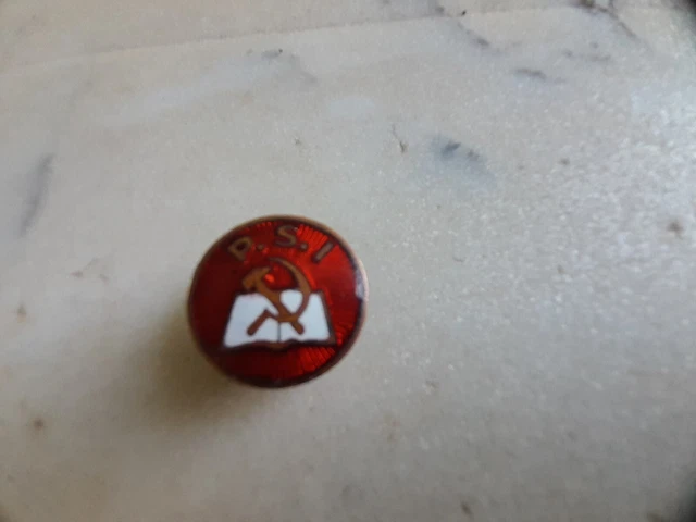 Storica Spilla Vintage Partito Socialista Italiano. Piedino Marchiato Castelli.