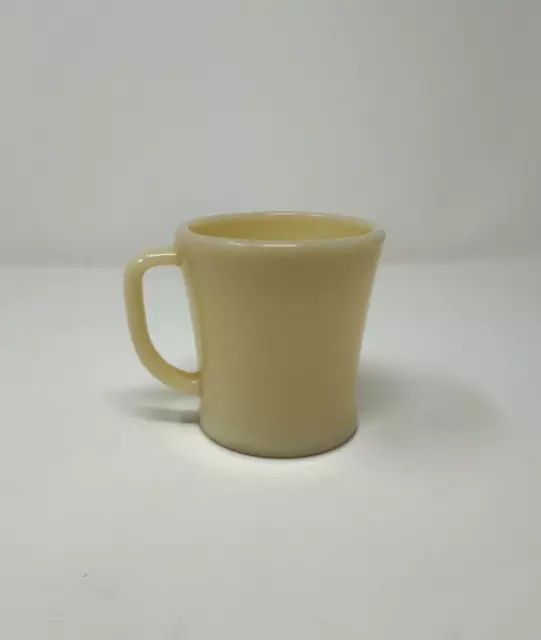 Vintage Fire King Milk Glass Off  White Coffee Tea Shaving Mug D Handle