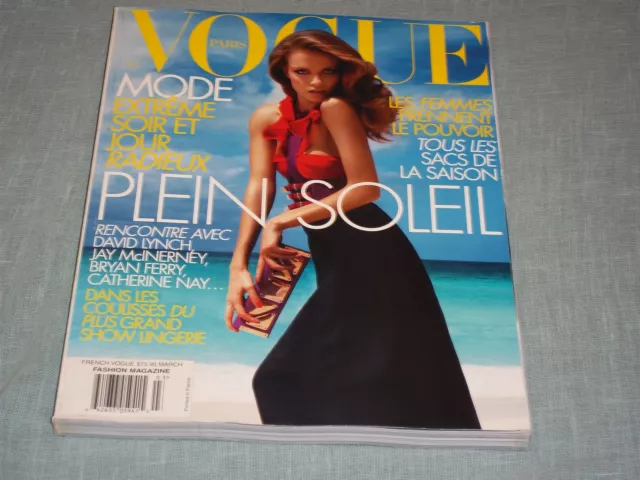 2007 March Vogue Paris Magazine - Natasha Poly - High End Fashion - L 3649