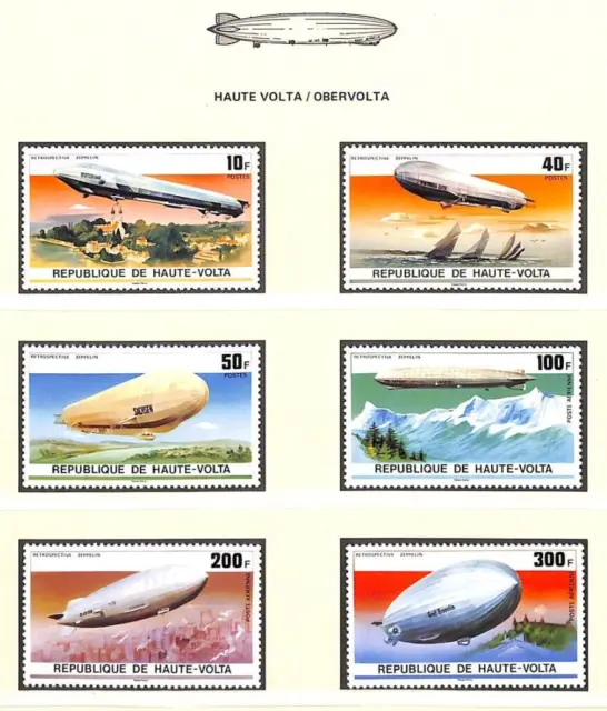 9. Madagascar 1976 Airmail - Zeppelin Airships 75th Anniversary Imperforated MNH
