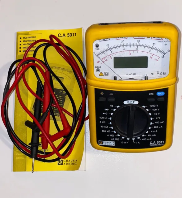 Chauvin Arnoux C.A 5011 TRMS Analogue Multimeter CA5011 With Leads