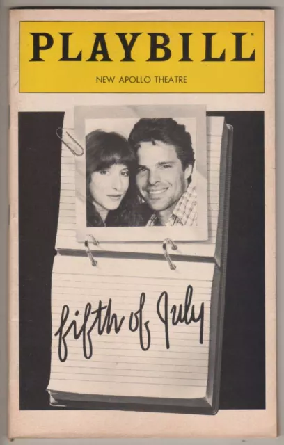 Joseph Bottoms "Fifth of July"  Playbill 1981 Broadway  Laraine Newman