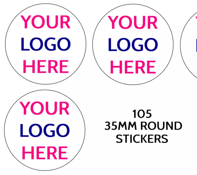 Personalised Business Name Stickers Thank You Seals Your Logo Labels Address.