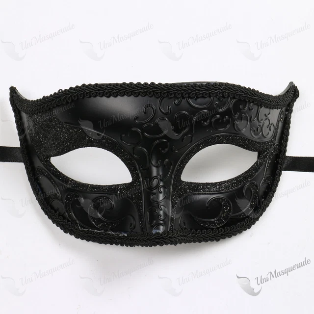 Men Masquerade Black Eye Mask Halloween Costume Dress Up Dating Masquerade Party
