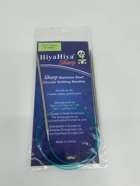 HiyaHiya Sharp Circular Knitting Needle Stainless Steel US 5 /3.75  32"