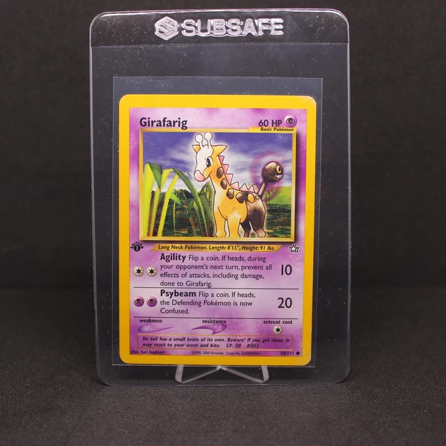 🌟 1st Edition Girafarig | Neo Genesis 58/111 | Moderately Played VG | WOTC 🌟