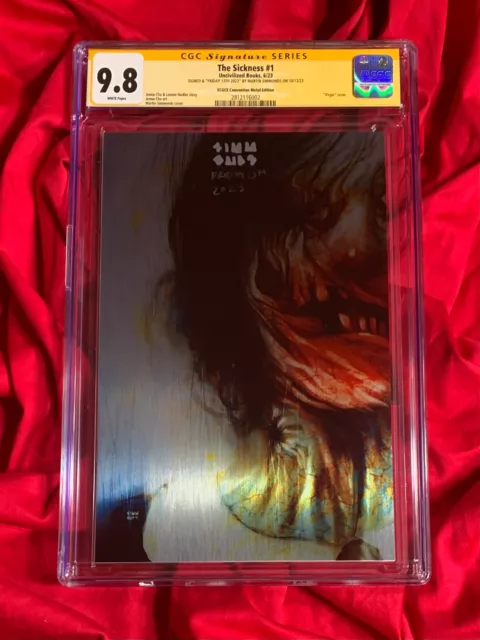 CGC SS 9.8~The Sickness #1~NYCC Metal Ltd 200 Exclusive~SIGNED Martin Simmonds