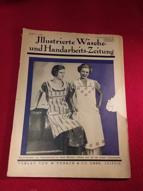 Schnittmuster alte Zeitschrift Mode und Wäsche Heft 6/1934 mit Schnittbogen(322)