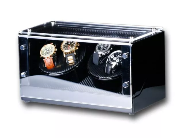 Uhrenbeweger "Screws" 4 Uhren Carbon   Watch Winder 2