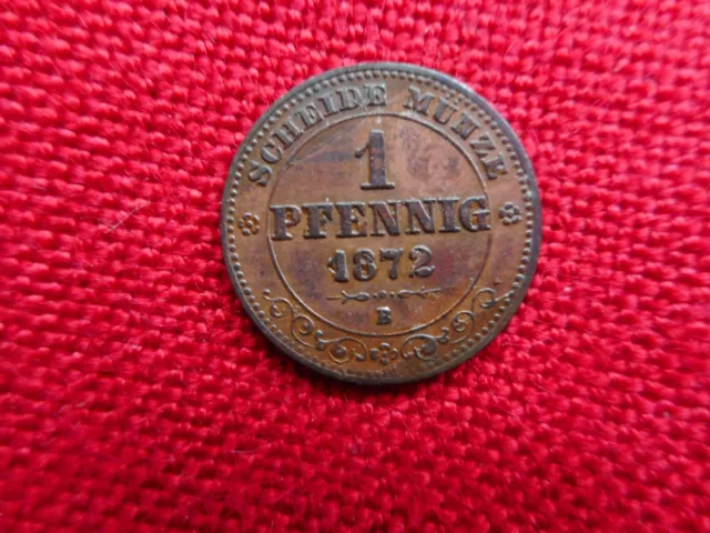 Sachsen 1 Pfennige 1872 B      (36)