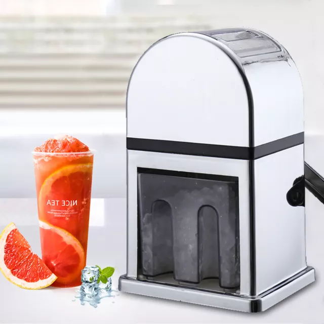 Commercial Snow Cone Ice Shaver Machine Stainless Steel Ice Crusher Drink Maker