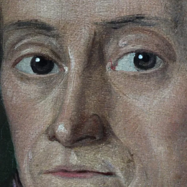 Kleines Biedermeier Damenporträt Portrait wohlhabende Frau um 1840