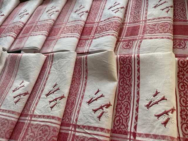 FINGERCRAFT Lot De 12 Serviettes De Table En Coton Et Lin Mélangé Avec Coins En Onglet, Parfaites Pour Les Fêtes, Dîners, Mariages, Cocktails, Noël