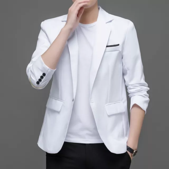 Casual Coat Mens Business Suit Jacket Slim Fit Thin Tuxedo Dinner Wedding Blazer