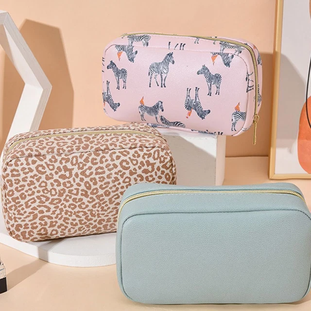 Stockage cosmétique Sac de maquillage Pochette à fermeture éclair Stylo Sac