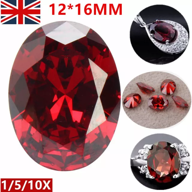 1-10X 13.89CT Red Ruby Pigeon Blood Unheated 12X16MM Diamond Oval Cut Loose Gems