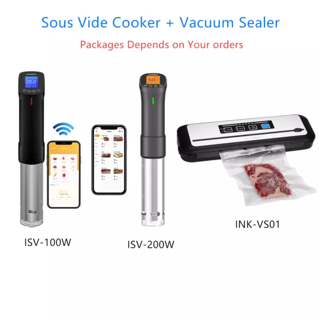 Inkbird Wlan Sous Vide Cook Schongarer Garer C/F / Vakuumiermaschine Siegeler DE