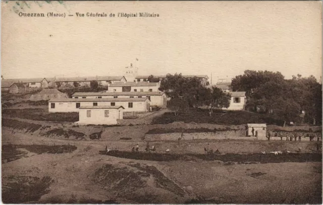 CPA AK MAROC OUEZZAN Vue générale de L'Hopital Militaire (10846)