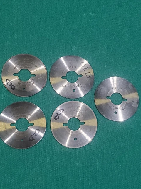 Lot of 5 Eastman Circular Knives 3/8" Single Bevel 2 1/4" 80C1-147