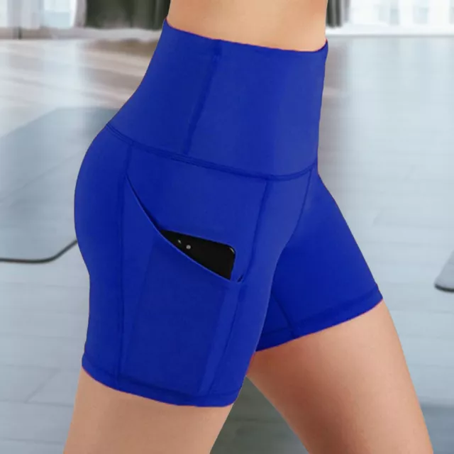 Womens High Waist Workout Sport Shorts Soft Fitness Yoga Gym Pants Plus Size