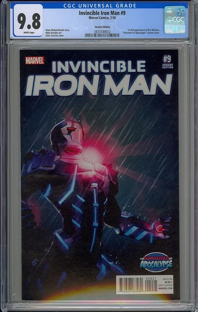 Cgc 9.8 Invincible Iron Man #9 Tough Variant Cover 1St Full Appear Riri Williams
