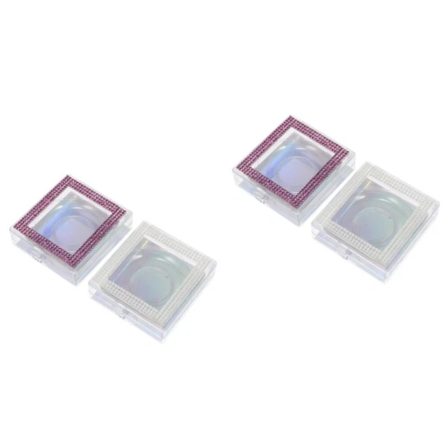 4 Pcs Wimpernetui Mit Wimpernschale Hält Falsche Wimpernbehälter Aus Kristall