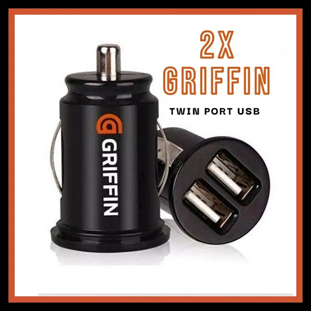 OFFICIAL GRIFFIN USB In Car DUAL charger cigarette lighter adapter All  Phones £3.99