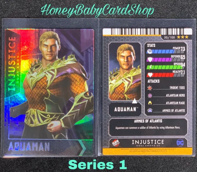 Injustice Arcade Series 1 OOP Card 50 Aquaman Power Rare Holofoil