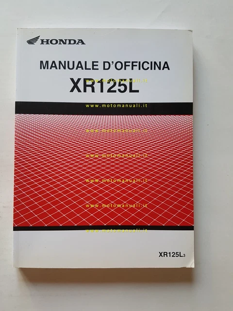 HONDA XR 125 L 2003 manuale officina ITALIANO originale