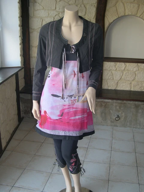 Superbe ensemble 3 pièces LMV veste 40, tunique 40, legging T2 excellent état !
