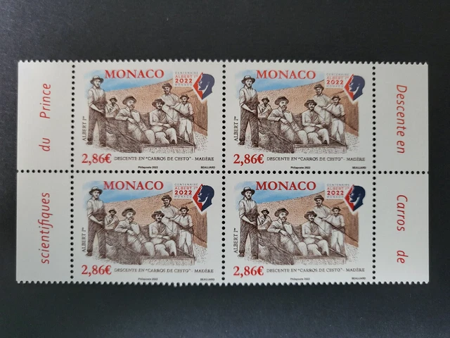 Blocs De Timbres Monaco N°5 Et 6 - Thème Mariage Princier 1956 - Neufs, L'un Avec Déchirure - Collection