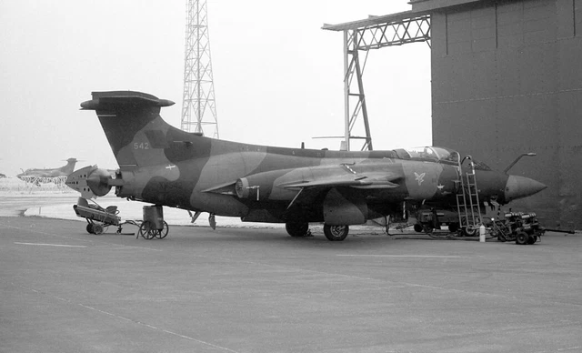 216 Sqn, Buccaneer S.2B, XW542 at RAF Honington, 14 Jan 1980 - original B&W neg