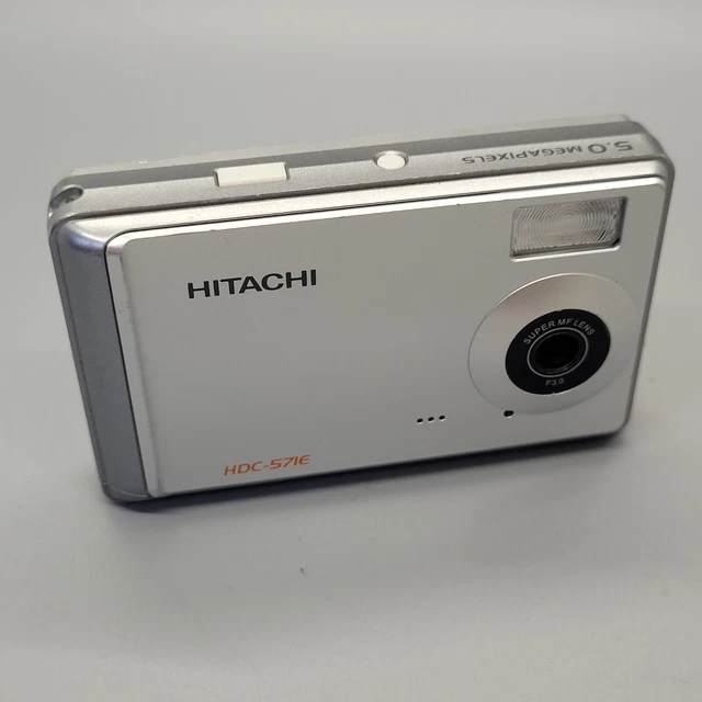 Hitachi HDC-571E 5.0MP Compact Digital Camera Silver Tested