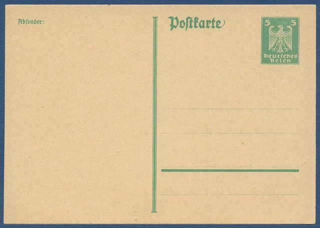 Deutsches Reich 1925 Adler Postkarte P 162 I ungebraucht (X40434)