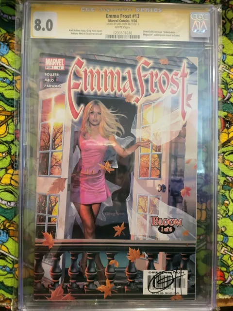 Marvel Comics Emma Frost #13 Signature Series Greg Horn Ss 2004 Cgc 8.0