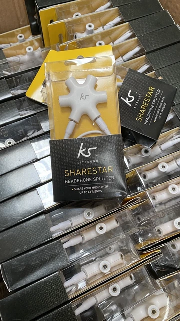 Headphone Splitter Wholesale Lot of 100 KitSound Sharestar 6 x 3.5mm Jacks Headphone Splitter Wholesale Lot of 100 KitSound Sharestar 6 x 3.5mm Jacks