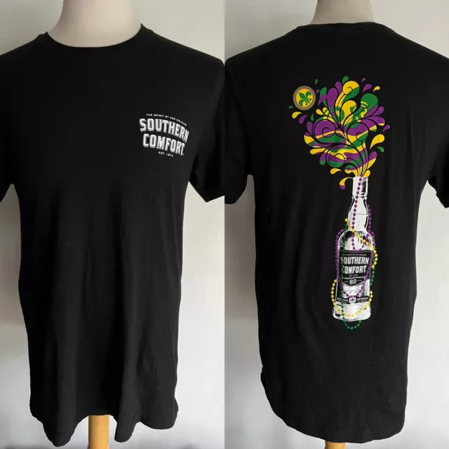 SOUTHERN COMFORT WHISKEY Official New Orleans Mardi Gras Promo T-Shirt Sz Medium