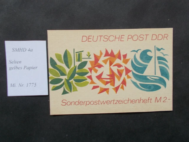 DDR SMHD 4 a gelbes Papier. Selten. Mit 10 mal Mi. Nr. 1775. Postfr.