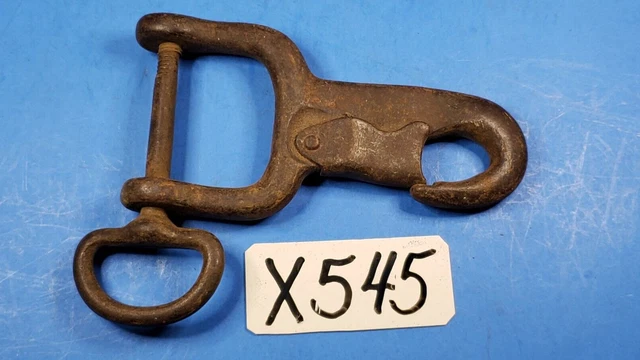 Vintage Snap Hook Carabiner 2" Roller Threaded Clevis Winch Rotating Tie Down 5