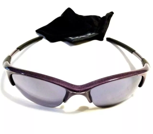 RARE OAKLEY HALF JACKET 1.0 SUNGLASSES Metallic Purple w/ Black Iridium Lenses