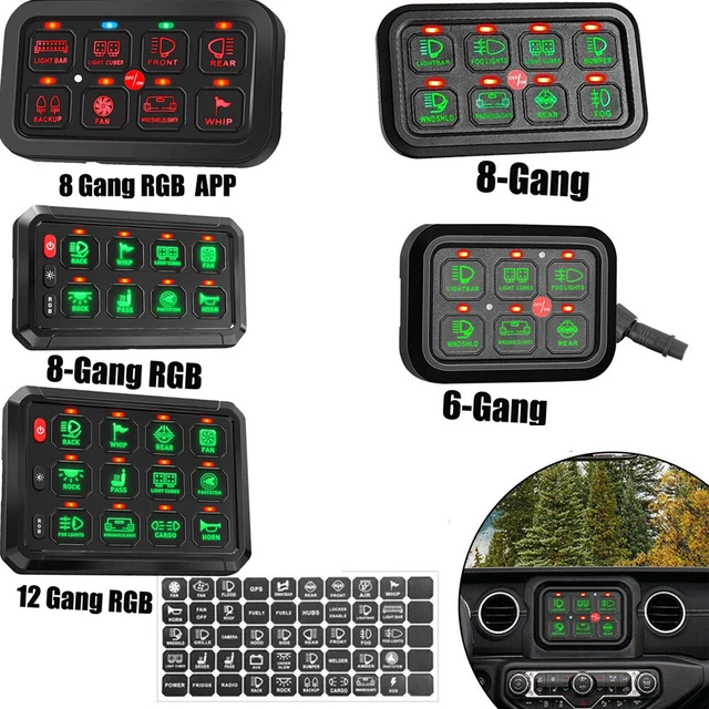 Keing 4 Gang 12 V-24 V Dc Rocker Switch Panel Impermeable Le | Meses sin interés
