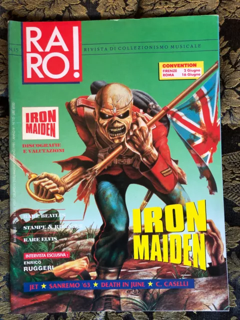 RARO! 15  Magazine about discography ps IRON MAIDEN Beatles Elvis Death in June