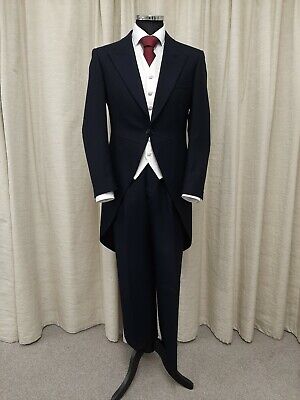 Men's Navy Morning Tail Coat, Ideal for Wedding, Formal Wear, Prom, Fancy Dress.