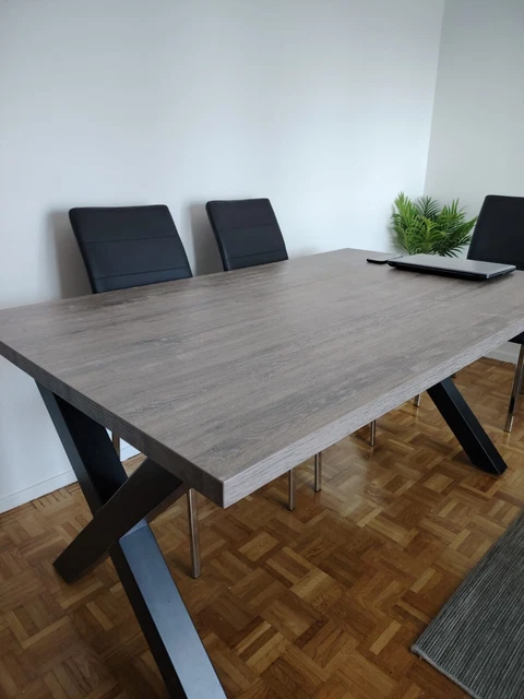 Table à Manger Roche Bobois Modèle Diapo – Verre 220x100 Cm – Contemporain