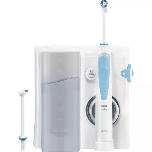 Oral-B Reinigungssystem Oxyjet Health Center JAS23, Munddusche, Weiß/Blau