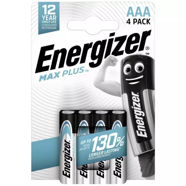 Energizer Max Plus Batteria Ministilo (AAA) Alcalina/manganese 1.5 V 4 pz.