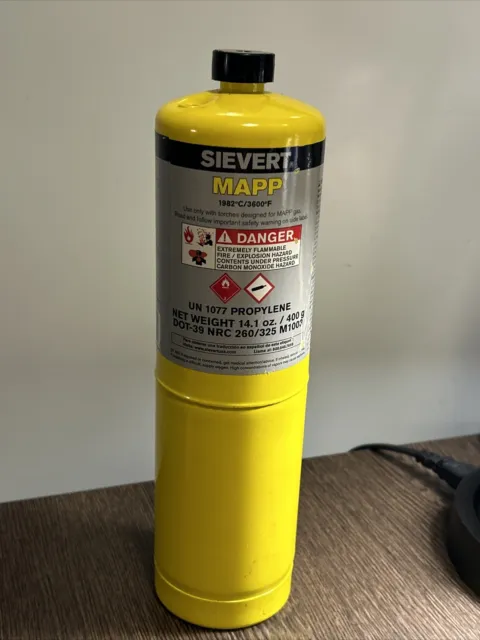 Sievert 2x MAPP-Pro Gas Fuel Cylinder 14.1 oz UN 1077 Hotter 3600 F